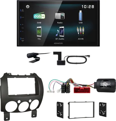 Produktbild von Kenwood DMX-125DAB USB Bluetooth MP3 DAB+ Einbauset für Mazda 2 2008-2014