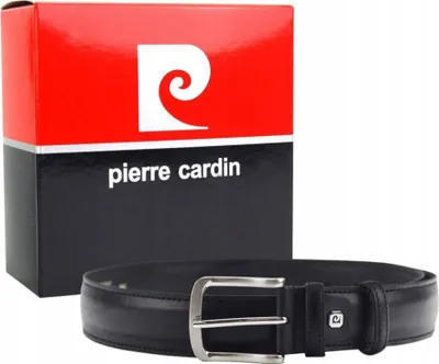 Produktbild von Pierre Cardin | Herren Ledergürtel, mit klassischer Schnalle, Schwarz - 110cm