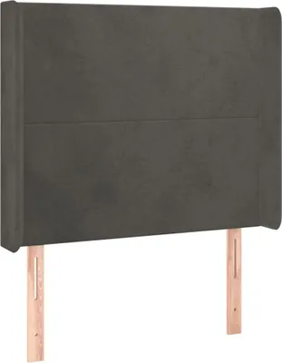 Produktbild von vidaXL Kopfteil mit Ohren Dunkelgrau 83x16x118/128 cm Samt