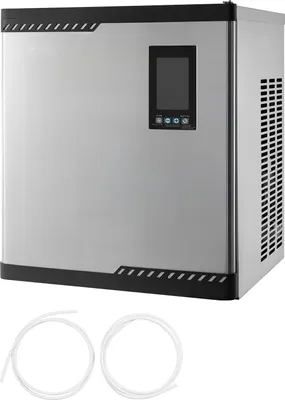 Obrázek produktu pro Komerční výrobník ledu – modulární hlavice – 136 kg/den – nerezová ocel – inteligentní ovládací panel – samočistící – nastavitelná tloušťka kostek ledu – bez zásobníku