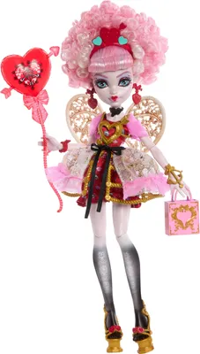Produktbild von Mattel Monster High Scary Sweet Birthday Cupid Asteria-Puppe im Partykleid mit Ballon und Geschenk