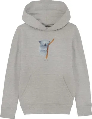 Produktbild von Mr. & Mrs. Panda Kinderpullover Koalabär 5-6 Jahre (110/116) - Heather Grey - Geschenk, Träumen, Sweater, Hoodie, Kinderbekleidung, Hoody, Traum, Pullover, Bär, schlafen