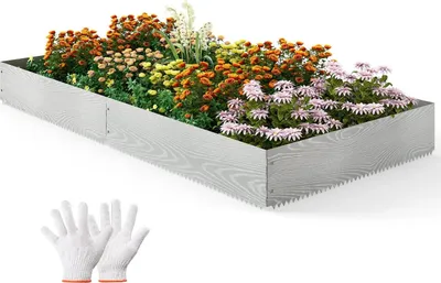 Zdjęcie produktu dla Obrzeże ogrodowe z ocynkowanego metalu, 6 elementów, 110 x 22 cm