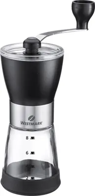 Produktbild von Westmark Kaffeemühle, Handmühle, Bis zu 8 Tassen, Glas/Edelstahl/Keramik, Brasilia , Silber/ Schwarz, 24922260
