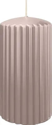 Produktbild von Rillen Kerzen Silbergrau 150 x Ø 80 mm, 4 Stück