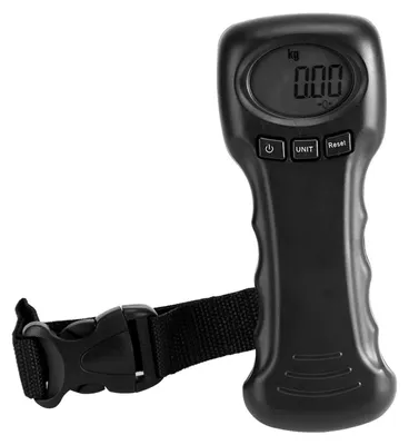 Image de Balance portable de 97 lb pour bagages, balance pour bagages à suspendre pour voyages, balance électronique avec affichage numérique LCD, poignée ergonomique pour les grands sacs