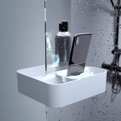 Produktbild von Tiger 2-Store Clip-on Duschkorb, Duschablage zum Klemmen auf die Duschwand, Mont
