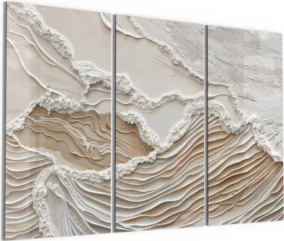 Produktbild von DEQORI Glasbild Echtglas 3x50x100 cm 'Sandwellenzauber' Wandbilder XXL groß