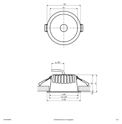 Obrázok produktu pre LED stropné svietidlo CCT – Downlight/bodové/reflektorové C54N10090925