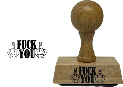 Produktbild von Fuck you Mittelfinger Holzstempel