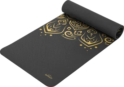 Produktbild von Queenfit Gymnastikmatte 0,5cm - 180x61cm - Trainingsmatte für Pilates, Yoga & Fitness - rutschfeste Yogamatte - Schwarz