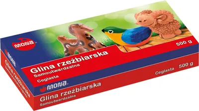 Obrázek produktu pro MONA Ceglasta glina rzeźbiarska samoutwardzalna do modelowania i terapii 500 g