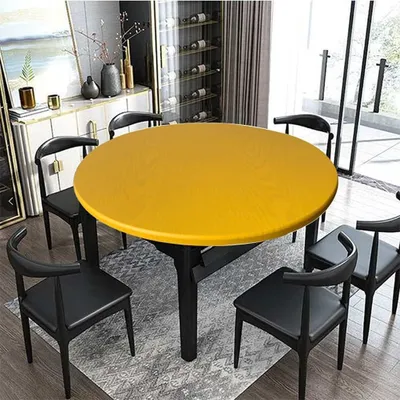 Image de Nappe élastique ronde pour l'extérieur, imperméable, jaune, 100 cm