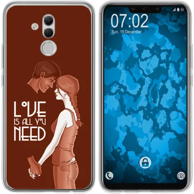 Produktbild von PhoneNatic Case kompatibel mit Huawei Mate 20 Lite Silikon-Hülle in Love Beziehung M3