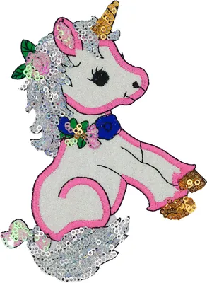 2 Einhorn gestickt Patches Bügelbilder Aufnäher 130x110