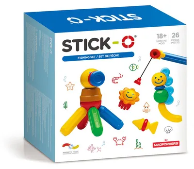 Produktbild von Stick-O magnetisches Angelspiel Konstruktionsspielzeug für Kleinkinder 26-teilig
