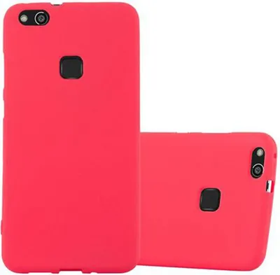 Produktbild von Cadorabo Schutzhülle für Huawei P10 LITE Hülle in Rot Handyhülle TPU Etui Cover Case