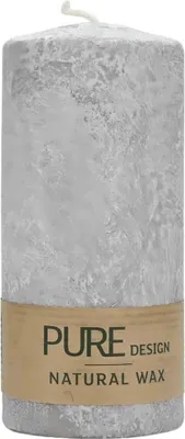 Produktbild von PURE Design Natural Wax Kerze - silbergrau 130x60