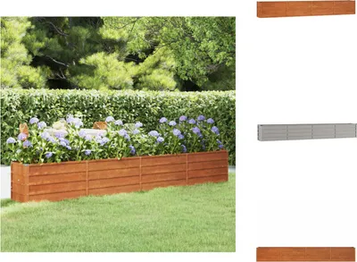 Obrázok produktu pre vidaXL Hrdzavý vyvýšený záhon 320x40x45 cm Corten oceľ - Kvetináče a sadenice