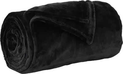 Zdjęcie produktu dla vidaXL Koc narzuta z polaru czarny 240 x 270 cm