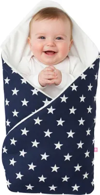 Produktbild von 75x75cm Babytragetuch - marineblaue Sterne
