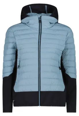 Productafbeelding van CMP Unlimitech Damen PrimaLoft Hybridjas met capuchon, blauw, maat 42