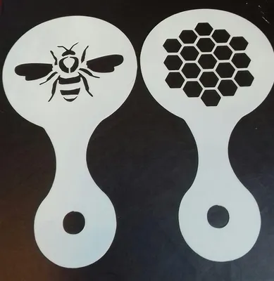 Kaffee-Schablonen Bienen/Wespe & Waben, wiederverwendbar