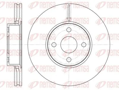 Produktbild von 2x REMSA Bremsscheibe 6704.10 vorne für HYUNDAI GETZ (TB) 275mm 49 3mm 7 04kg