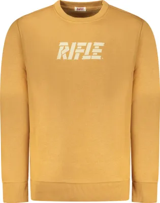 Produktbild von Herren-Langarmshirt mit Rundhals, Reißverschluss & Print in Braun