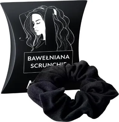 Produktbild von Anwen Baumwoll-Szrunchie schwarz