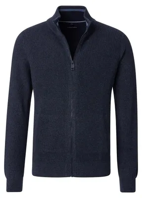 Produktbild von CASAMODA Herren Strickjacke Reißverschluss Regular-Fit Aqua 6XL