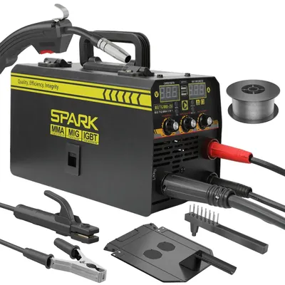 Image de Appareil de soudure - 3 en 1 (MIG/MMA/TIG) - 220 V - Technologie inverter - Affichage numérique - Portable - Noir