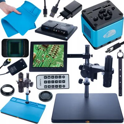 Immagine prodotto di Rosfix Microscopio Digitale Earth Pro MCEP-0.5X + Fotocamera Aquarius PRO KMAP-HDMI-USBC 8.29 MP + Tappetino in Silicone 380 x 260 mm + Supporto 280 m
