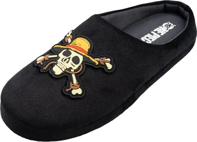 Immagine prodotto di One Piece - Pantofole con logo per uomo NS9586 (43 EU - 44 EU) (Nero)