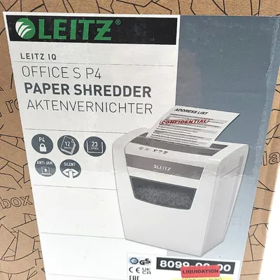 Obrázok produktu pre Leitz 8099-00-00 Skartovač IQ Office S P4 - Rezanie na častice, 12 listov, biely