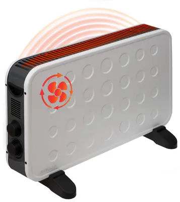Produktbild von Brollux WT2K Elektroheizung 2000W mit Ventilator Mobiler Heizer Elektroheizkörper Konvektor Elektroheizer 2 Stufen Thermostat weiß Turbo