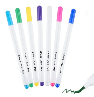 Stoffstifte, 7er Set, auswaschbar, wasserlöslich, 7 Farben