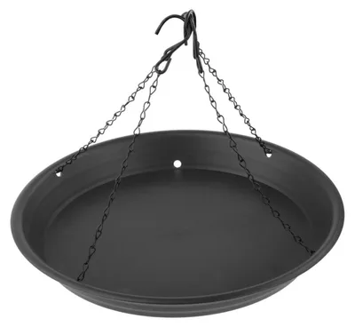 Produktbild von Vogelfutterspender mit Vogelbad, große Kapazität, PP-Material, Schwarz
