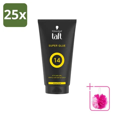 Imagen del producto de 25 unidades de Taft Men Power Gel Super Adhesivo 14 - Máxima fijación - 150 ml - Paquete económico