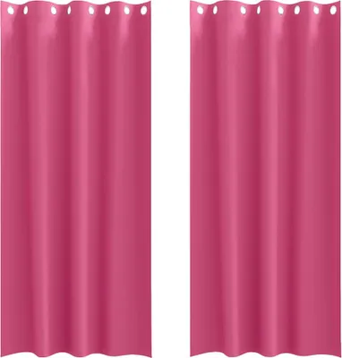 Produktbild von vidaXL Verdunkelungs-Vorhänge mit Ringen 2 pcs Helles Pink