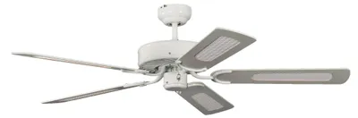 Image de Ventilateur de plafond Potkuri Blanc 132 cm avec chainette