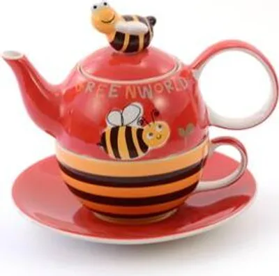 Produktbild von Tea for one Set "Fritzi" Keramik, 4 teilig Kanne: 0,4 l, Tasse: 0,2 l