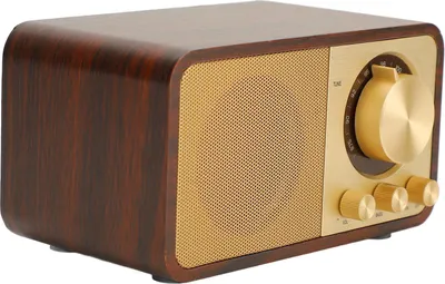 Obrázok produktu pre Retro drevený reproduktor Bluetooth Jasná kvalita zvuku Mini prenosný bezdrôtový vintage drevený reproduktor pre kaviarne reštaurácie Spálňa