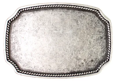 Produktbild von FRONHOFER Eckige Gürtelschnalle Buckle Damen altsilber 4 cm