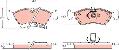 Produktbild von TRW Bremsbeläge Satz GDB2441