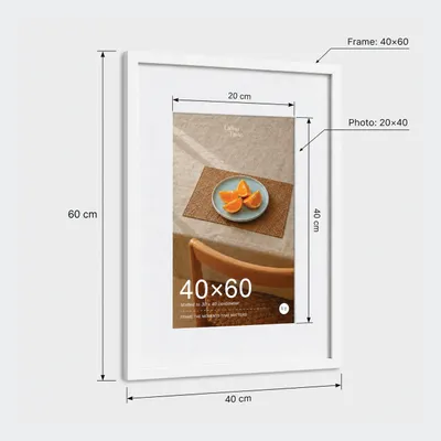 Obrázek produktu pro Fotolapená deska z MDF, bílá, rozměry 40x60 cm, určená pro fotografie a obrázky