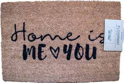 Produktbild von Fußmatte Home is me and you 60x40 cm Fußabtreter Schuhabstreifer Kokosfaser