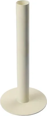 Produktbild von INNA-GLAS Kerzenhalter Hilarius für Stabkerzen bis 2,5cm, Elfenbein, 16cm, Ø10cm - Metall Kerzenständer