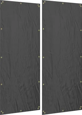 Obrázok produktu pre Fortuna Lai 2-dielna sada krytu na regál na drevo, 148 x 62 cm, vodotesný 600D Oxford, ochrana proti UV žiareniu, kryt na regál na drevo, pre regál na drevo 62-66T x 185H cm, čierny