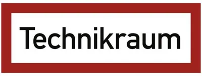 Produktbild von Dreifke® Aufkleber Brandschutzschild Technikraum, Folie, 297x105 mm, 1 Stück